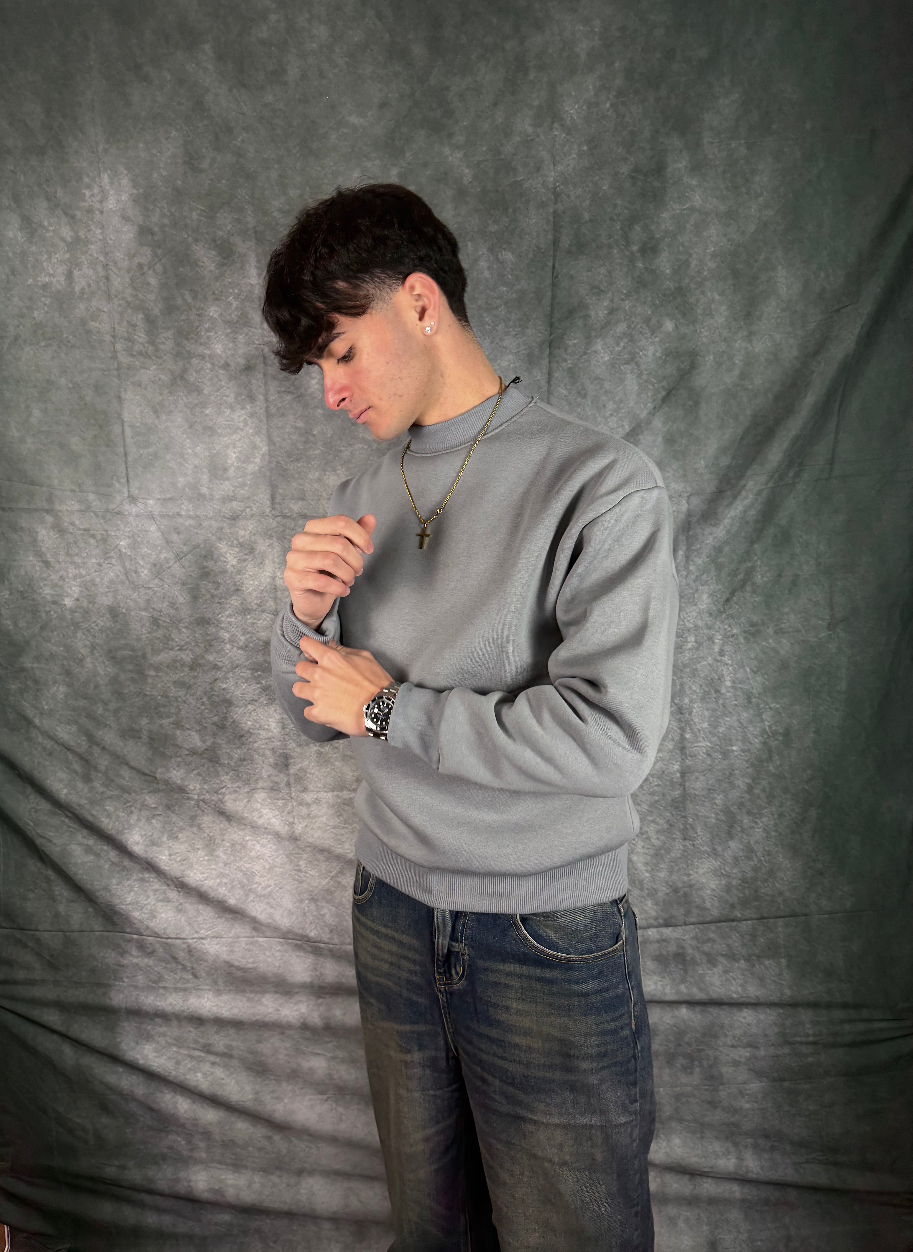 Felpa Boxy Fit Grigio Nike