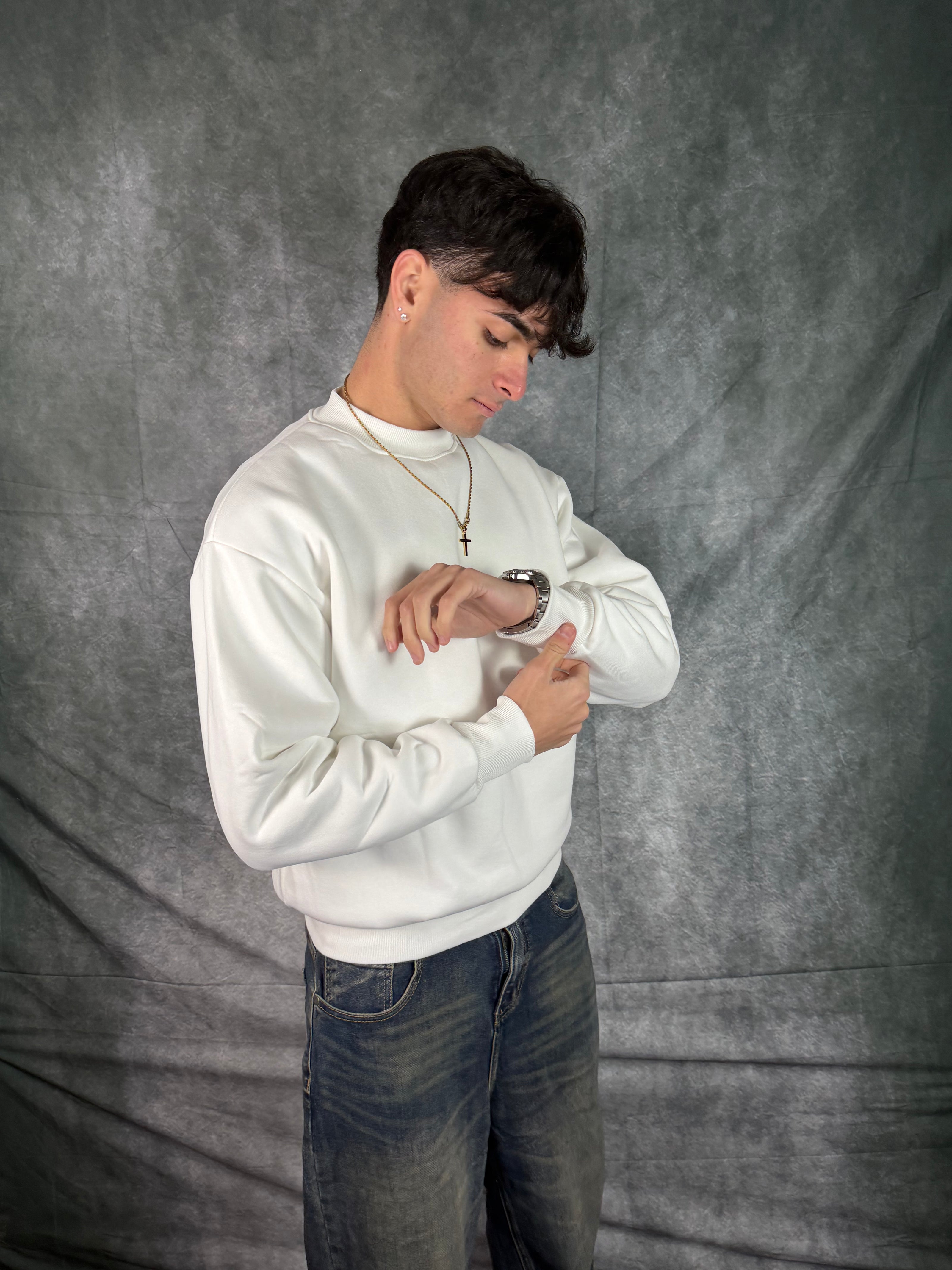 Felpa Boxy Fit Grigio Nike