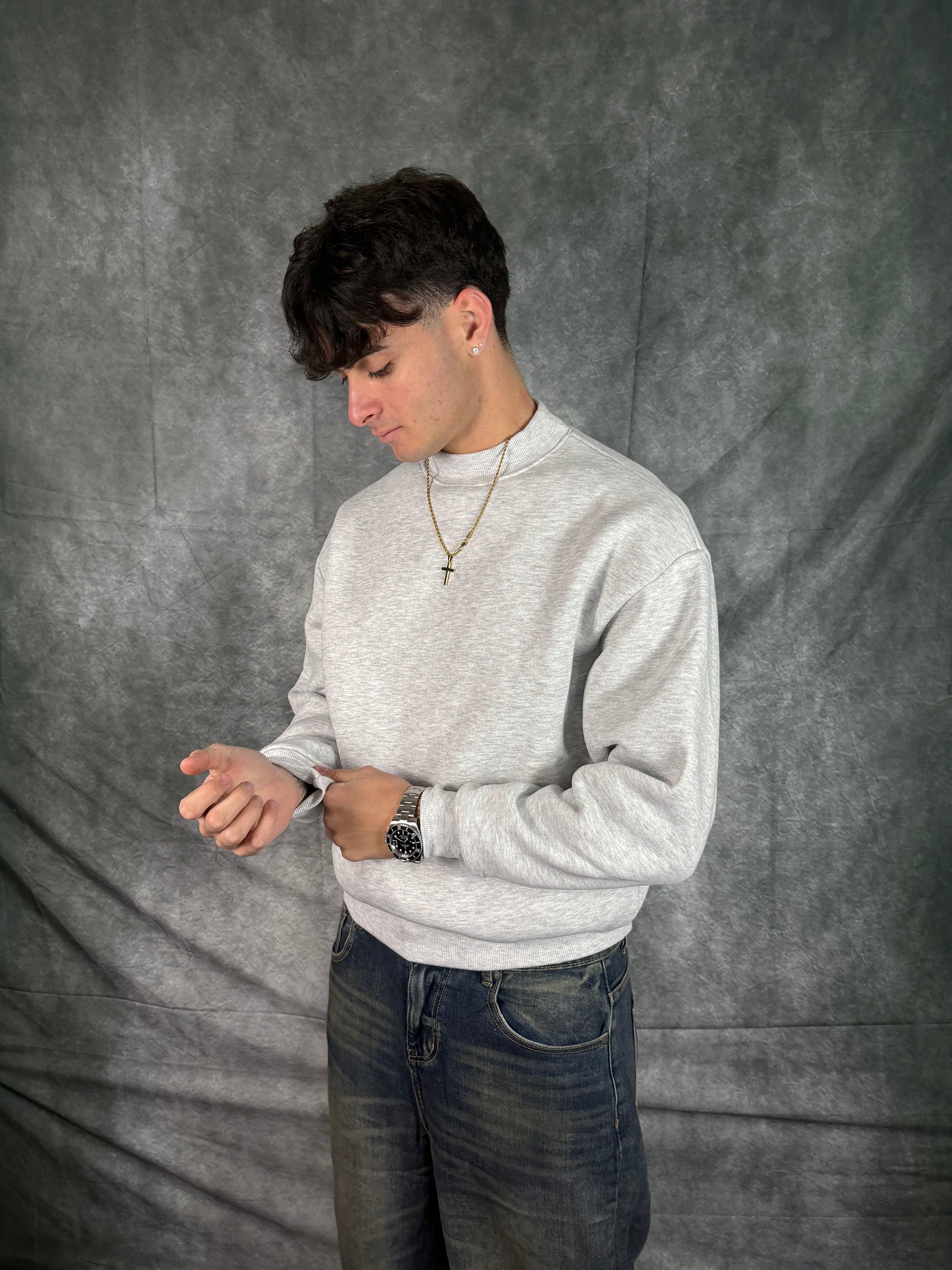 Felpa Boxy Fit Grigio Nike