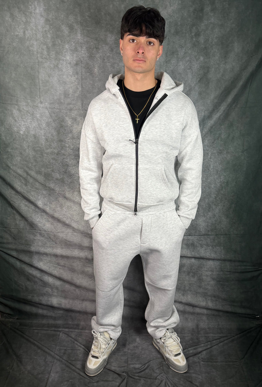Coordinato Tuta Zip con Cappuccio